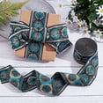thumbnail image 4 of 7.7 Yard Embroidered Jacquard Ribbon Vintage Embroidered Ribbon Floral Woven Trim Fringe Fabric Bias Tape for Embellishment Craft DIY Clothing Accessories Decorations Teal, 4 of 9