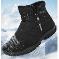 thumbnail image 4 of Men’s Water Resistant Winter Ankle Snow Boots, Fleece Lined Warm Slip-On Boots with Side Zipper for Outdoor Cold Weather Walking, 4 of 7