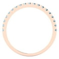 thumbnail image 5 of 0.57 ct Brilliant Round Cut Simulated Blue Sapphire 14k Rose Gold Stackable Band SZ 9.5, 5 of 6