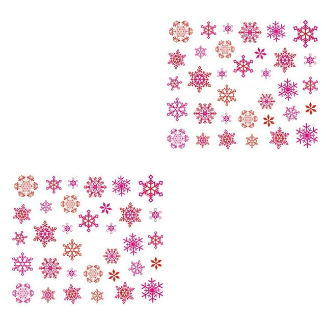 maskred New Arrival 1 Sheet Christmas 3D Sticker Snowflakes Tips Tatoos Party Manicure Transfer Sticker 4 6.4*5.2cm 2Set