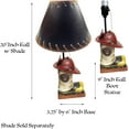 thumbnail image 2 of Urbalabs Firefighter Boot and  Table Office Lamp Hero Desk Decor, Fire Department Man Cave Kids Room Fire Lamp First Responder Decor and USA Hero Fire Fighter (Single Boot Lamp Only), 2 of 7