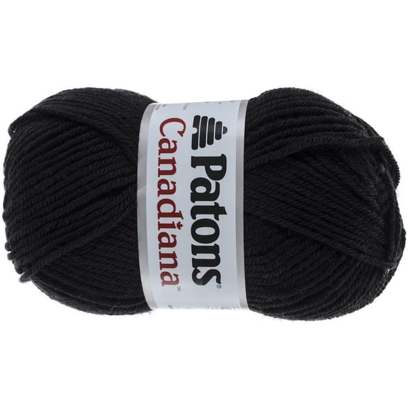 Patons Canadiana Yarn Solids Black 1 pack of 1 Skein