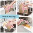 thumbnail image 2 of Yayeee 6 Pack Kitchen Dishcloths for Washing Dishes Soft Absorbent Microfiber Towels, Pink Christmas House, 2 of 9