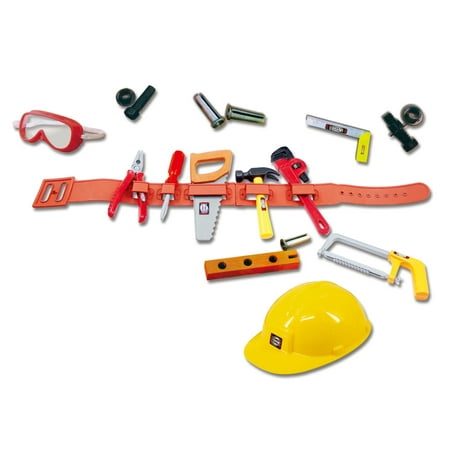 Toolbench Time! 24 Pieces Tool Box Tool Set with Hard Hat - Yellow