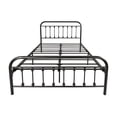 thumbnail image 4 of Full Size Metal Platform Bed Frame, ONE PIX Full Bed Frame with Headboard， Classic Bed Frame with Strong Steel Slats Support, No Box Spring Needed, 4 of 7