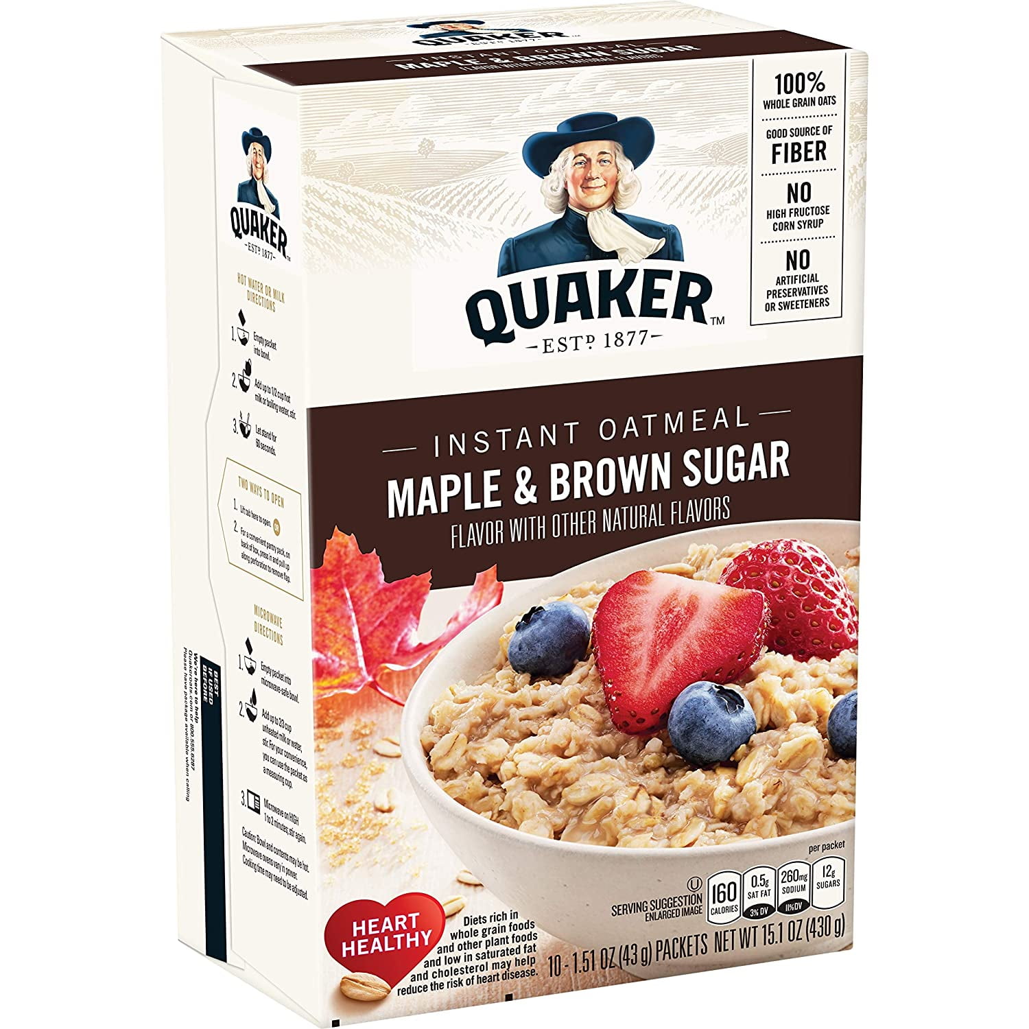 Quaker Instant Oatmeal Maple Brown Sugar 10 Count Walmart quaker-instant-oatmeal-maple-brown-sugar-10-count-walmart