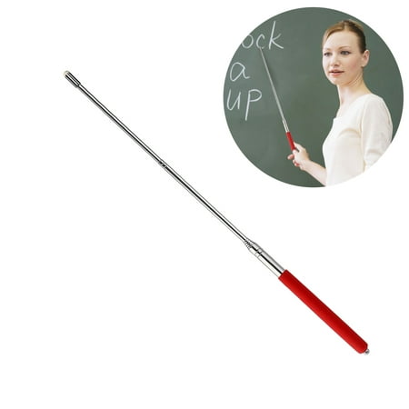 Frcolor Hand Pointer Extendable Telescopic Retractable Pointer Handheld Presenter Classroom Whiteboard Pointer(Red)