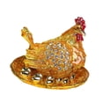 thumbnail image 4 of Hen Echaring Huevos Joya de joyas Barrinete Barrinete Metal Metal Beatsake Jewelry Storage de almacenamiento para el cumpleaños Día de San Valentín, 4 of 8