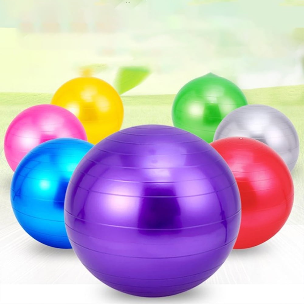 Extra Thick Yoga Ball Exercise Ball, Heavy Duty Swiss Ball for Balance, Stability, Pregnancy, Physical Therapy，yellow，65cm