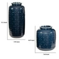 thumbnail image 5 of Vase with Sand Dollar Engraving Set of 2 Navy Blue - Saltoro Sherpi, 5 of 5