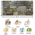 thumbnail image 6 of Dundee Deco 3D Wall Panels - Cladding, Lavender Grey Ecru Stone Look Wall Paneling, Styrofoam Facing for Interior and Exterior Applications, DIY, Set of 10, Covers 54 sq ft, 6 of 10