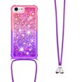 thumbnail image 3 of Funda para iPhone SE 2022/2020 Brillantina Líquida Divertida Reluciente y con Cristales en Movimiento Cuerpo Cruzado con Cordón Ajustable, 3 of 5