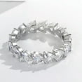 thumbnail image 4 of Love Heart Cut White Gold Filled Band CZ Stylish Smooth Band Wedding Ring Sz 4-9, 4 of 5