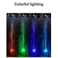 thumbnail image 3 of RAIN Solar Powered Floating LED Fountain Pump Light for Outdoor Garden Fish Pond Pool Spa Villa and Courtyard Water Feature Decoration, Diameter 18cm multi-color light, 1pcs, 3 of 3