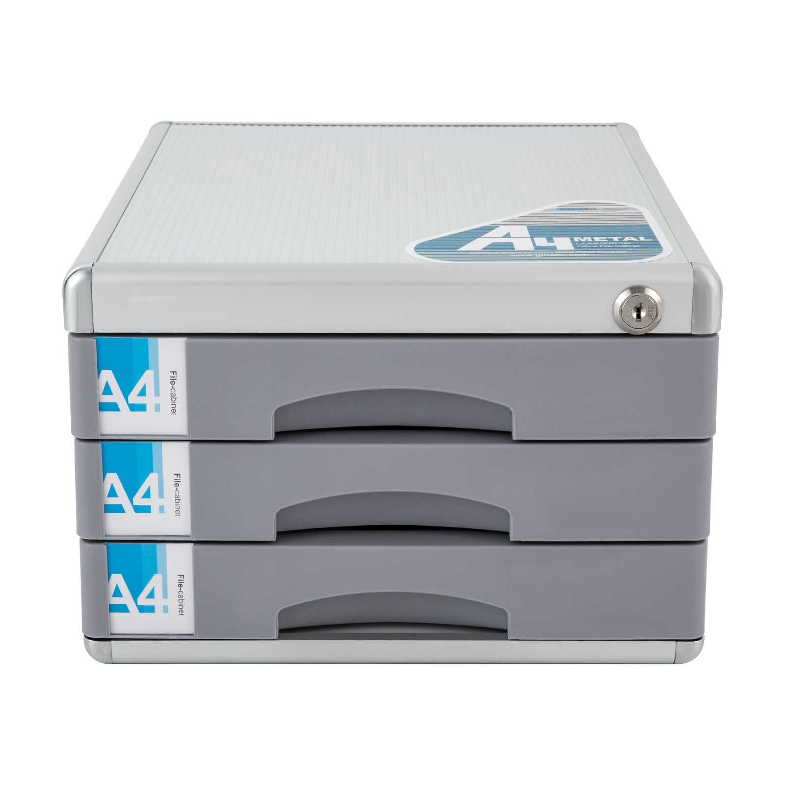 Aluminum Alloy File Organizer Lockable Drawer Organizer Desktop Drawer Organizer With A Lock And Two Keys