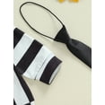 thumbnail image 6 of Musuos Toddler Boys Fall Outfits 6M-4Y Stripe Long Sleeve Sweatshirts Long Pants Necktie 3Pcs Clothes Set, 6 of 9