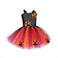 thumbnail image 4 of XXWXYD Girls Toddler 𝖲pider Witch Halloween Scary Dress Crochet Top and Puffy Tulle Tutu Skirt with 𝐂obweb Design Birthday Outfit, 4 of 5