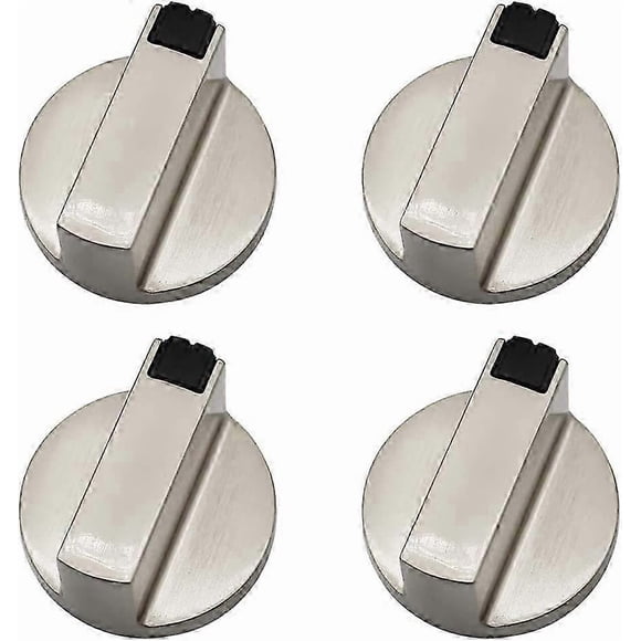 Gas Cooker Knob - Pack of 4 6mm Metal Control Knobs for Oven and Cooker