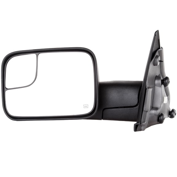 CCIYU Left Right Car Mirrors Power Heated Manual Flip Up Towing Mirrors Replacement fit for 02-08 for Dodge for Ram 1500 03-09 for Dodge for Ram 2500 3500 Tow Mirrors Pair Set with Black Housing