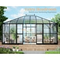 thumbnail image 3 of Jocisland 16x12x9.5 ft Polycarbonate Walk-in Greenhouse - 6 ft Wall Height Outdoor Aluminum Greenhouses with 2 Vent Windows, for Backyard Garden, 3 of 7