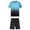 01-Blue741, variant on Wxolcjlv Gradient Print Outfit Set for Men Short Sleeve Crew Neck Sport Outfit Activewear