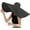 Black, variant on Oversized Beach Straw Hats for Women Extra Large Wide Brim Beach Hat Foldable Roll up Floppy Sun Hat
