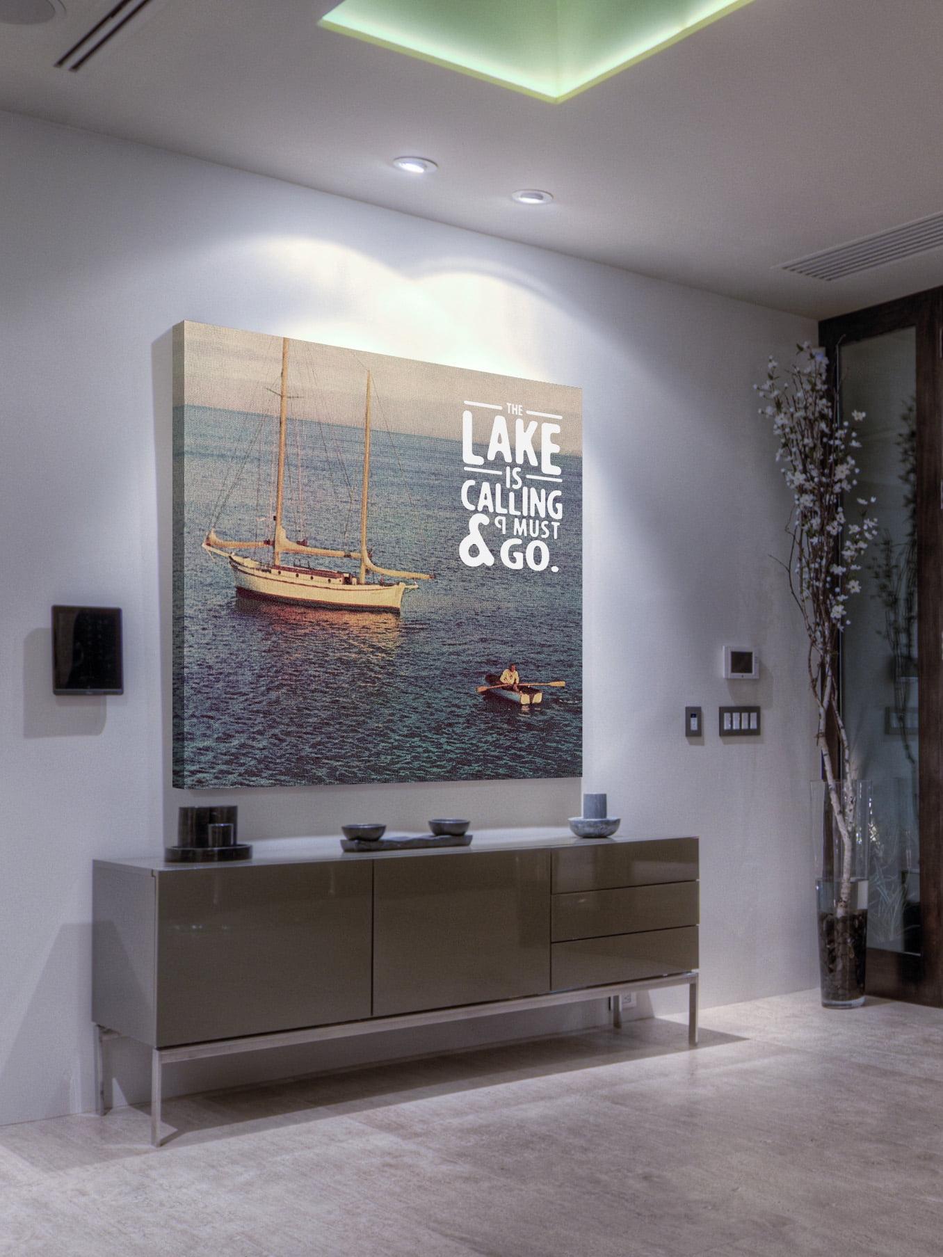 "The Lake is Calling" Painting Print on Wrapped Canvas