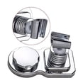 thumbnail image 5 of Soporte universal para cabezal de ducha adhesivo de montaje en pared, resistente a la oxidación, soporte ajustable en ángulo, acabado cromado, rotación de 360 grados, material ABS de alta calidad, 5 of 5