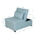 Convertible Chair Bed,4in1 MultiFunction Folding Ottoman Bed Bench