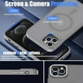 thumbnail image 6 of for iPhone 12 Pro Case, Phone Case iPhone 12 Pro Magnetic Case [Compatible with MagSafe] Translucent Matte Back Slim Shockproof Military-Grade Protection Anti-Fingerprint Cover, Grey, 6 of 13