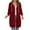 Wine, variant on larppty Long Hoodies for Women Zip Up Double Zipper Fleece Jacket Tunic Sweatshirts Fall Winter Fashion Clothes White, XL