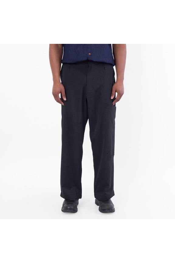 Embroided Logo Wool Trousers, Brand Size 50 (US Size 34)