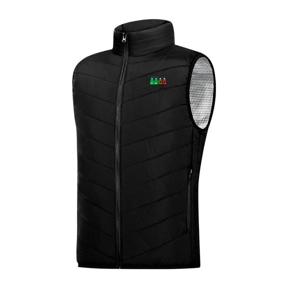 HomeGardon Heated Vest for Men and Women USB Heated Vest without Sleeves Winter Men Casual Solid Stand Collar Zipper Four Control 15 Areas Heat Heating Tanks USB Charging Tanks,S-XXXL