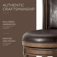 thumbnail image 4 of Maven Lane Pullman Tabouret de Bar, Fini Noyer, avec Cuir Végane Marksman Saddle, 4 of 6