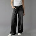 thumbnail image 2 of iHPH7 Wide Leg Jeans for Women Loose Jeans for Women Baggy Jeans Travel Pants Women Mid Rise Jeans for Women Fall Outfits for Women Denim Pants for Women Gray 3XL, 2 of 7