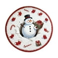 thumbnail image 2 of 3D Christmas Santa Snowman Rug - 15.7Inch Cartoon Printed Polyester Carpet for Living Room, Festive Holiday Home Decoration, 2 of 7