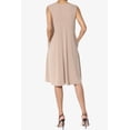 thumbnail image 2 of TheMoogan Women's PLUS Basic Sleeveless Crew Neck Knee Length A-Line Jersey Pocket Swing Dress, 2 of 6