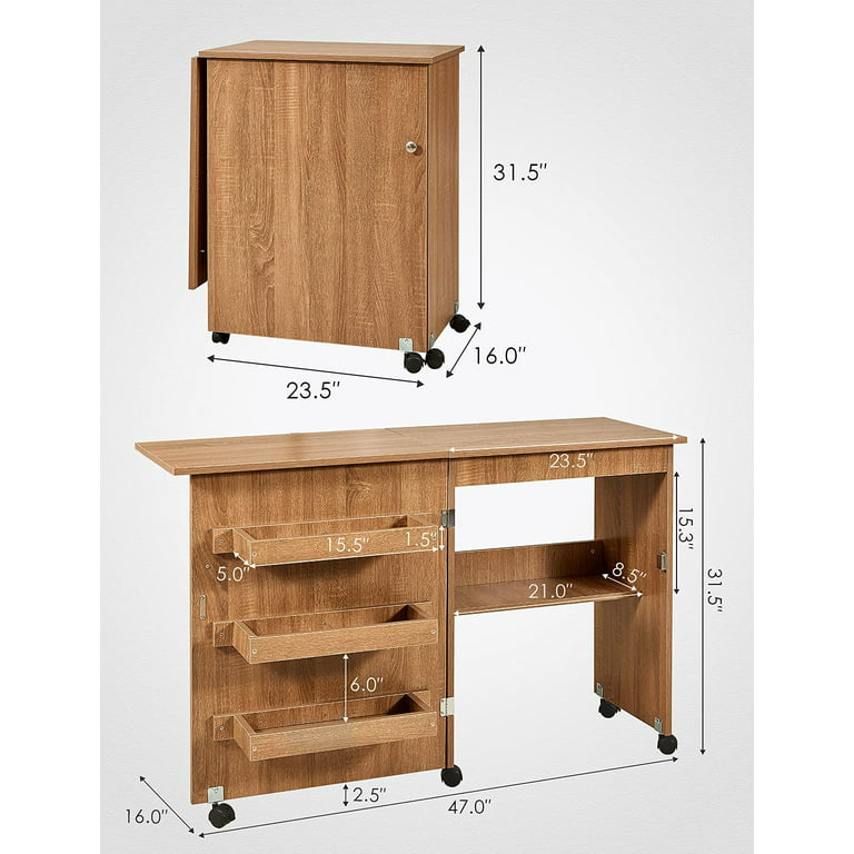 Craft Foldaway Storage Sewing Table - Large, HouseandHomestyle
