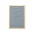 thumbnail image 1 of Geometric Wall Art with Frame, Abstract Illustration Along Monochrome Triangles in Different Size, Printed Fabric Poster for Bathroom Living Room, 23" x 35", Champagne and Night Blue, by Ambesonne, 1 of 2