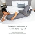 thumbnail image 4 of Straight Body Pillow, Full Size Premium Microbead,Side Sleeping / Maternity Pregnant Women, Supportive ,Fluffy, Breathable, Cooling,85/15 spandex/nylon Silky Feel Anti-Aging - 48” X 8” - Dark Landaner, 4 of 5