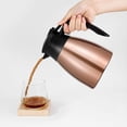thumbnail image 2 of 51 Oz Thermal Coffee Carafe  Stainless Steel Insulated Vacuum Carafes For Keeping Hot 1.5 Liter Beverage Dispenser (copper), 2 of 6