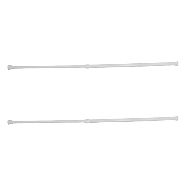 AURARMLET 2 Pcs Mini Tiges Télescopiques en Fer à Longueur Réglable pour Rideaux et Douche dans Petits Espaces Installation Sans Perçage