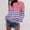 Pink, variant on Women Oversized Sweatshirt Trendy Striped Color Block Hoodless Juniors Comfy Long Sleeve Crew Neck Sweatshirts Casual Pullover Y2K Shirt Top with Pockets,Blue,Large