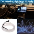 thumbnail image 3 of Cuerda de luz LED EL de 3 metros Unique Bargains, tira de luz de neón flexible para iluminación interior de coches, decoración de coches, encendedor de cigarrillos (12v) blanca, 3 of 7