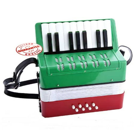 D'Luca Kids Piano Accordion 17 Keys 8 Bass RWG