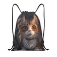 thumbnail image 1 of Xecao Wide Eyed Cartoon Cats Pattern Sports Drawstring Backpack - String Swim Gym Bag with Wet Proof Pocket for Women&Men-Medium, 1 of 5