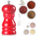 4 Inch solid wood manual pepper grinder black pepper seasoning bottle prickly ash PU paint