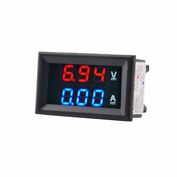 Dc 100v 10a Voltmeter Ammeter Blue Red Led Amp Dual Digital Volt Meter Gauge Walmart Com