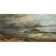 thumbnail image 2 of Nicholas Chevalier 18x11 Gold Ornate Wood Frame and Double Matted Museum Art Print Titled - Cook Strait, New Zealand, 2 of 4