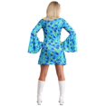 thumbnail image 4 of Women's Plus Size Wild Flower 70s Disco Dress Costume, 4 of 4